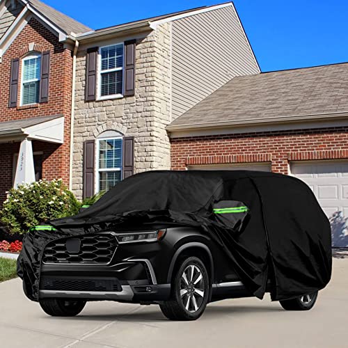 Image of Waterproof Car Cover Compatible with 2002-2025 Honda Pilot, 210T All Weather Car Covers with Inner Cotton for Snow Rain Paint Protection (LX,Sport,EX-L, TrailSport,Touring,Elite)
