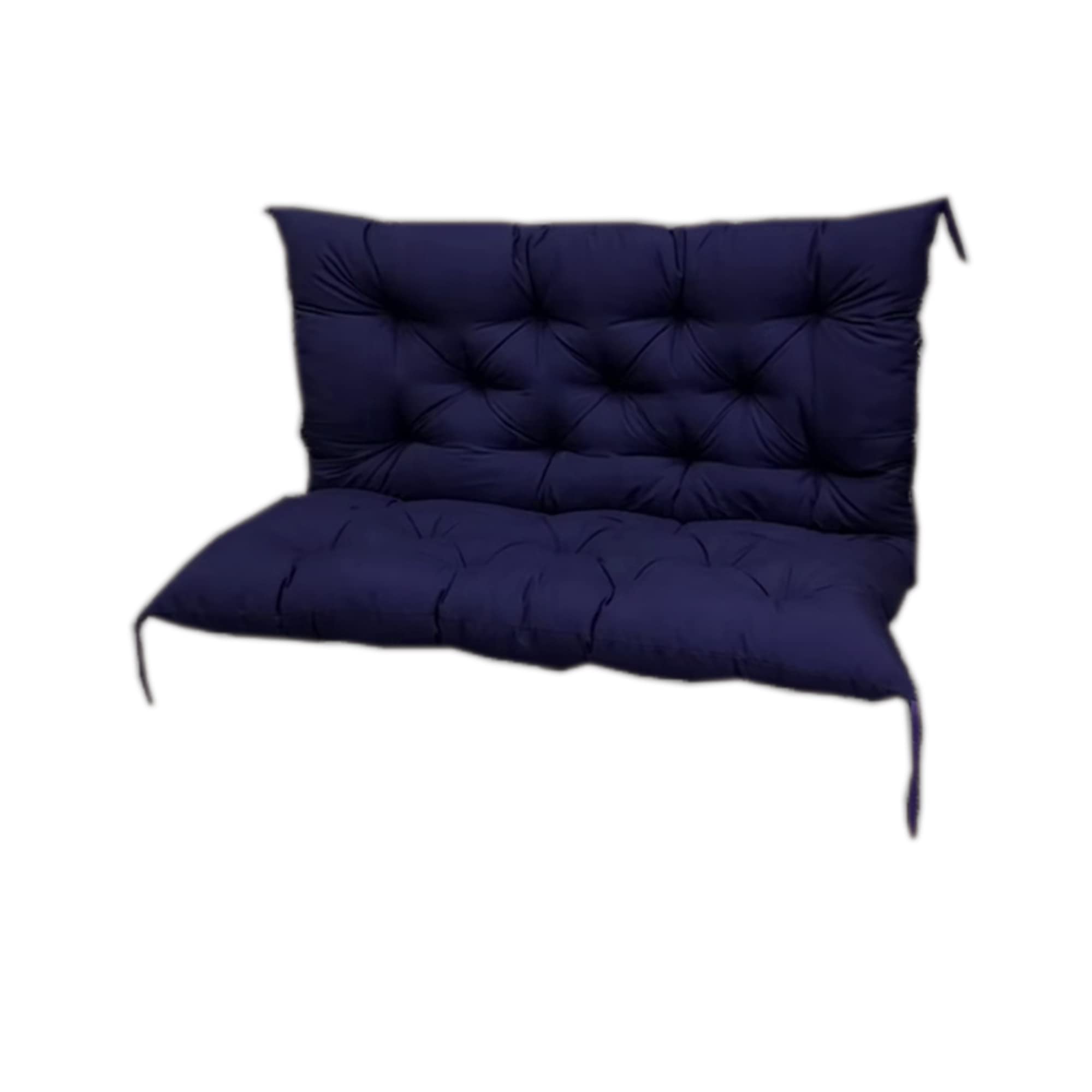 Cuscino per panca da esterno, con schienale, cuscino antiscivolo, per dondolo da giardino a 2-3 posti, cuscino per dondolo da giardino, divano reclinabile, ricambio in pelliccia, 150 x 100 x 8 cm, blu