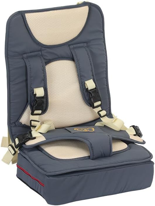 Seggiolino auto compatto pieghevole con cintura di sicurezza da viaggio Design salvaspazio leggero e compatto