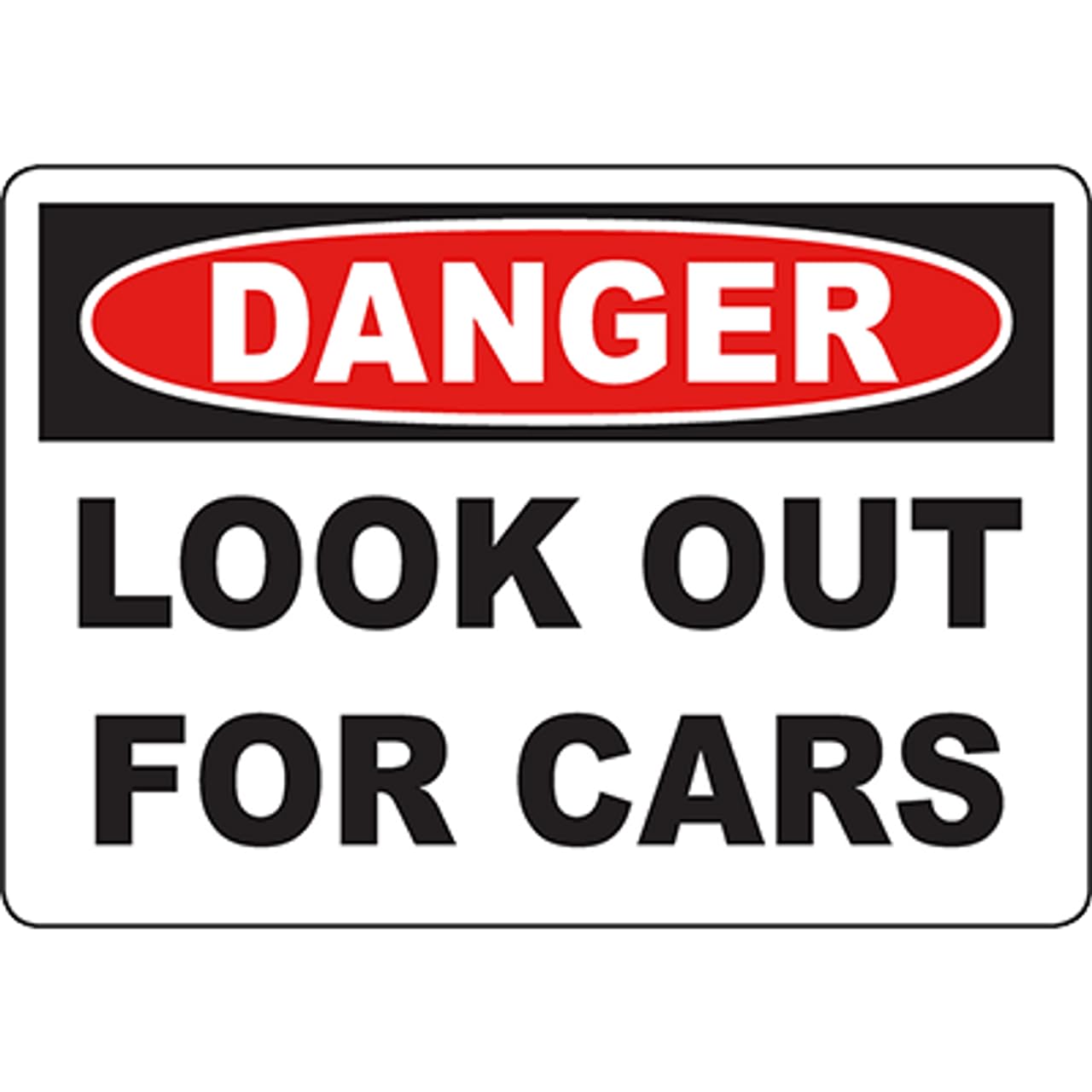 Road Traffic Safety Reminder Sign, Watch Out For Oncoming Vehicles 8x12 Inch