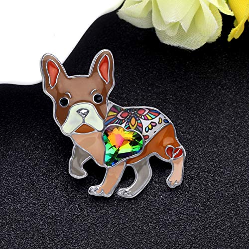 Pin de perro bulldog con esmalte resistente para personalizar chaquetas 4