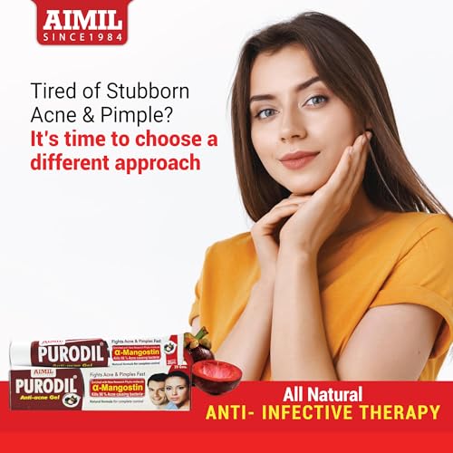 Image of AIMIL Purodil Gel - 20gm | For Pimple and Acne free Skin with α Mangostin, Neem & Manjishtha | Antiallergic & Anti-infective