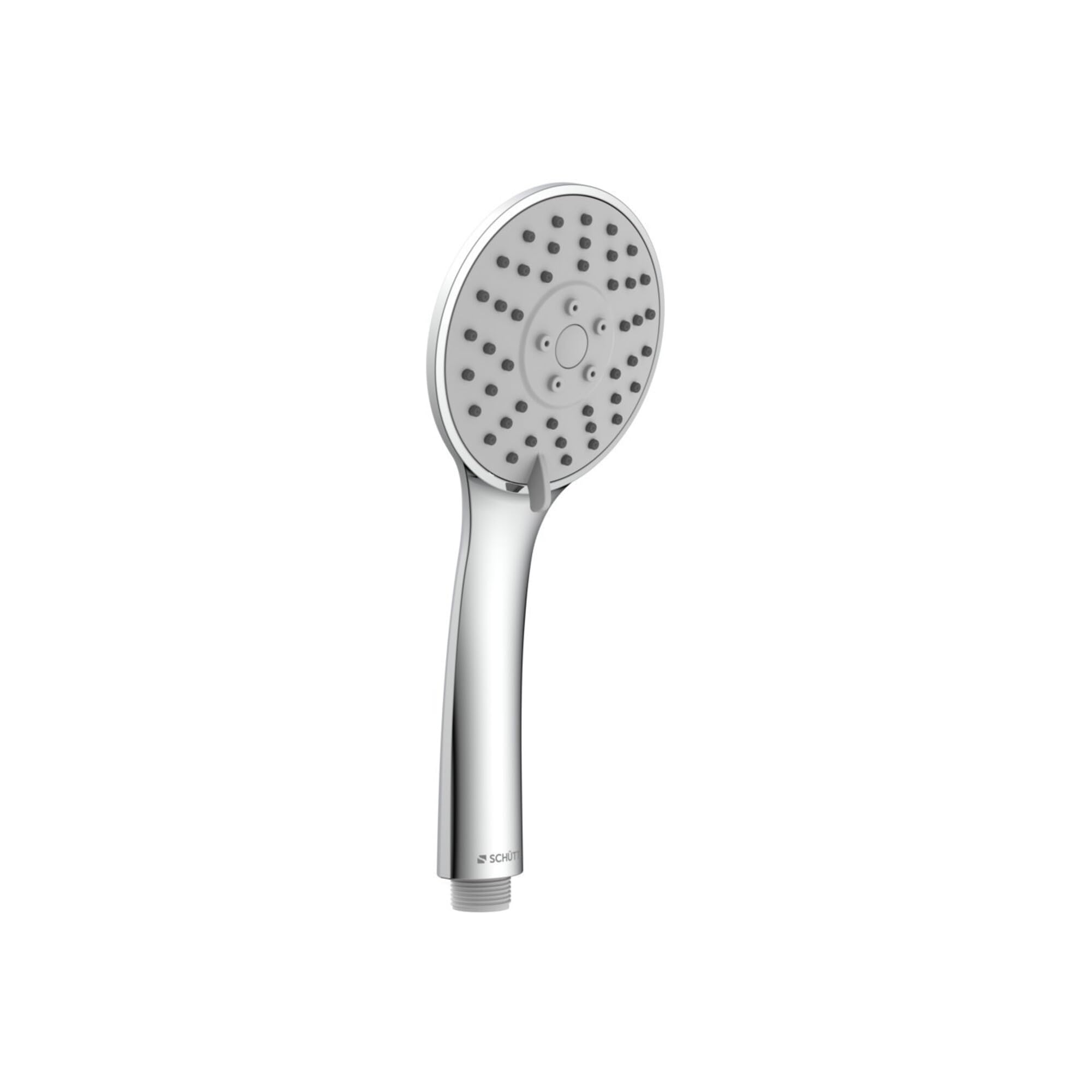 SCHÜTTE NAPOLI Hand Shower, Velvet Jet Technology, Shower Head with Anikalk Studs, 3 Adjustable Jet Modes and Water Stop Function, Anti-Limescale Shower Head for Shower, Chrome