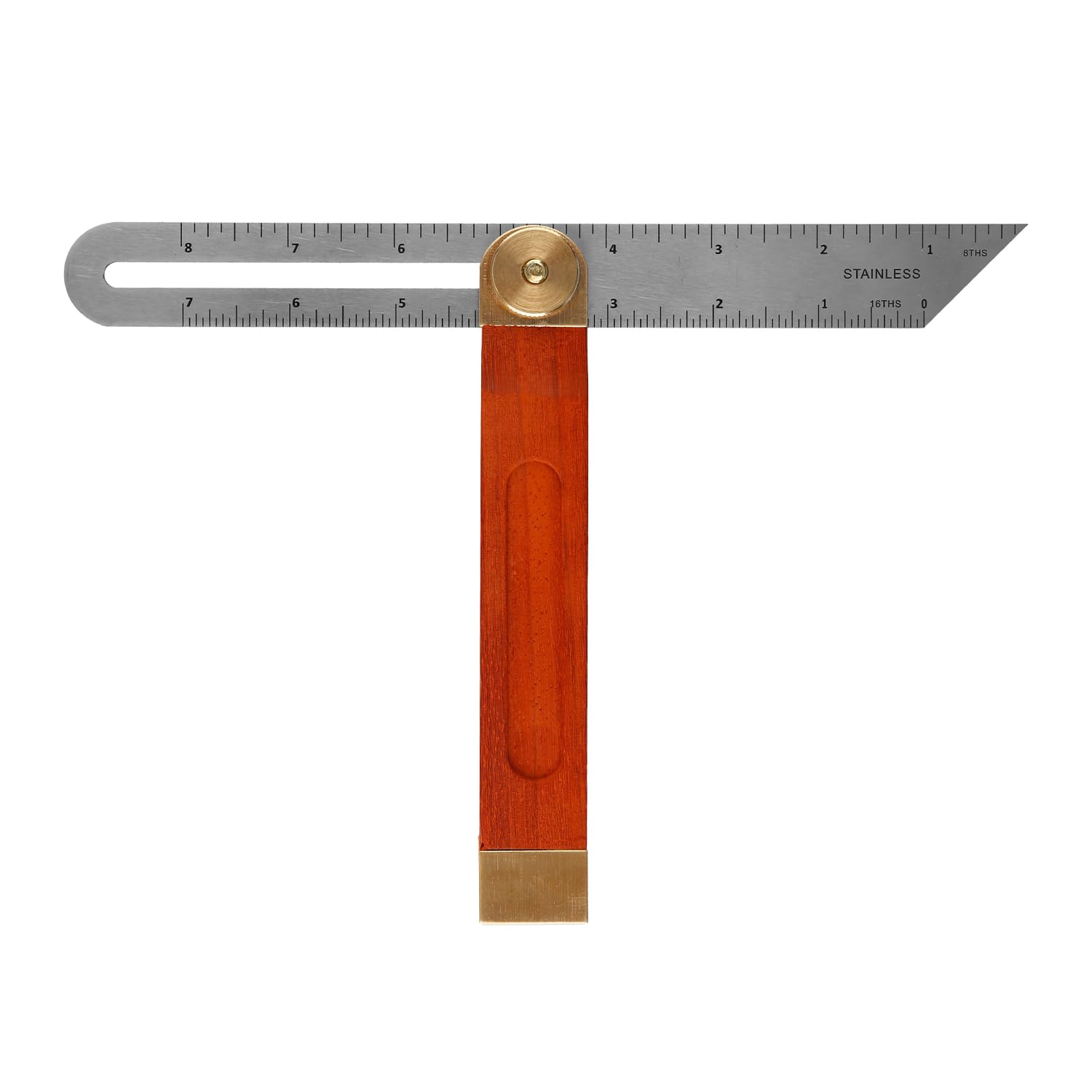 Bojueshaw Silver Adjustable Carpentry T-Bevel Square,360°Sliding Angle Gauge With Hardwood Handle For Woodworking,Carpentry & Diy Projects
