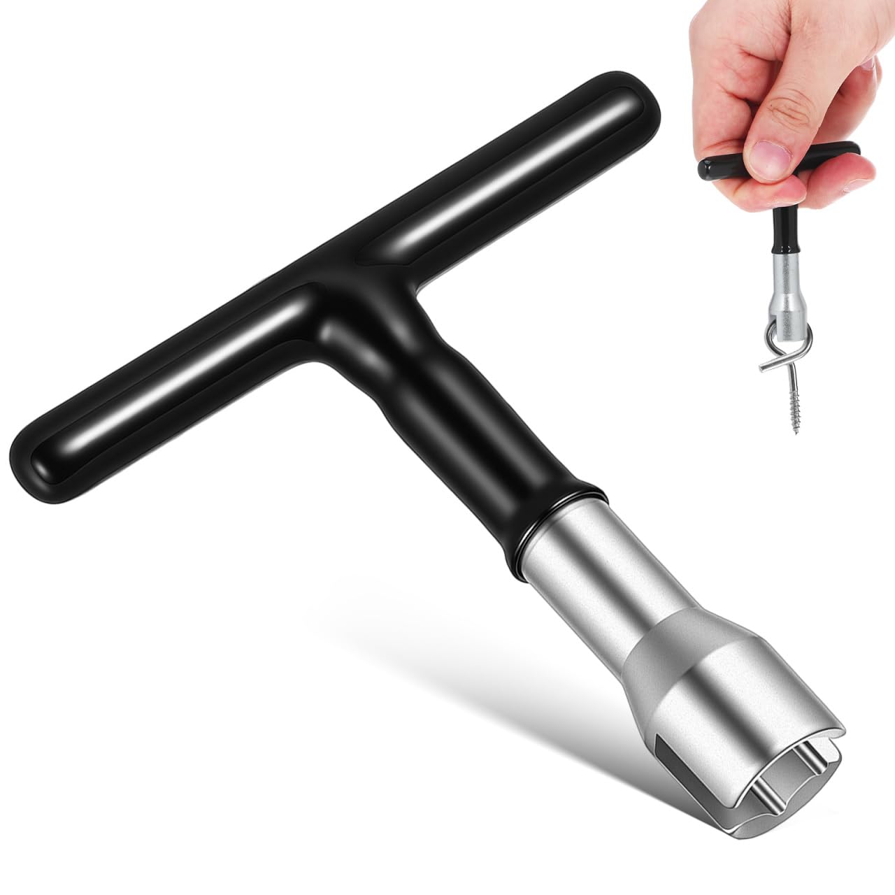 ULTECHNOVO Wing Nut Tool – Chrome Vanadium Steel Eye Bolt Driver, 66 g Silver Hand Tool for Easy Manual Installation of Eye Screws, Hooks & Panel Nuts for DIY, Home & Garden