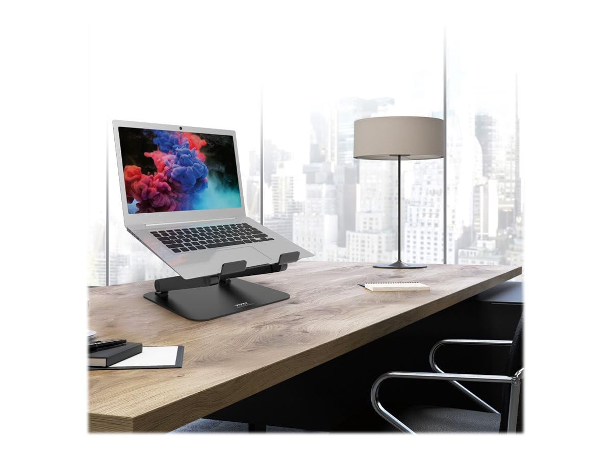 Port Connect Support Ergonomique Ajustable pour Ordinateur Portable de 10 à 15.6 Pouces Aluminium Ultra résitant et antidérapant Noir