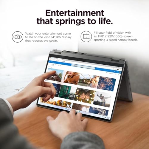 Image of Lenovo Flex 5i 14 inch FHD Touchscreen 2-in-1 Laptop, Intel Core i5-1235U, 8GB Memory, 512GB PCIe SSD, Intel Iris Xe Graphics, 512GB SSD, Thunderbolt 4, Fingerprint, Webcam, Windows 11, w /Stylus