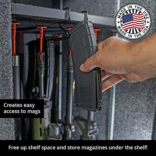 Gun Storage Solutions Shelf Kickstands & Holders - Gun Rack, Organize Your Safe and Displays. Works for Pistols and Handguns .22 Cal and Larger (Magazine Rack) - Thumbnail 6
