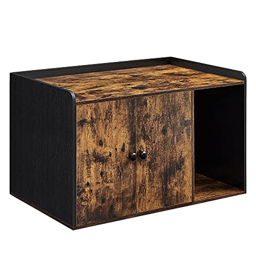 FEANDREA Litter Box Enclosure, Cat Litter Box Furniture Hidden, with Front Entry, Modern Cat House for Indoor Cat, Kitty…