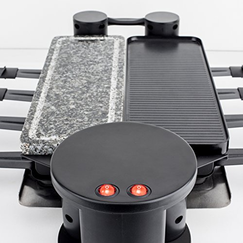 Plancha Grill H.Koenig Rp360 - 8 Personas - 1200W - Acero Inoxidable - Gris/Negro