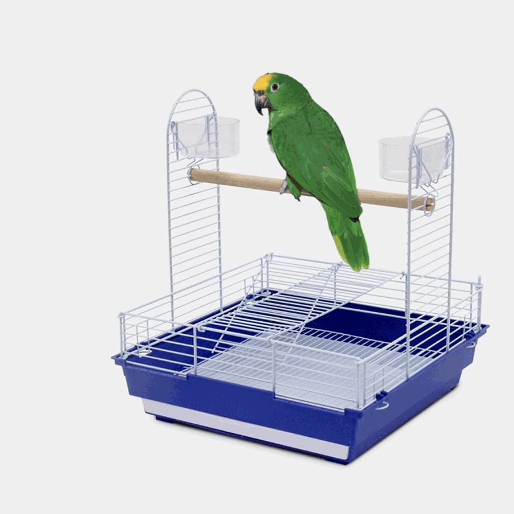OLOTU Gabbie Uccelli Gabbia per Uccelli in Metallo, Palestra Multifunzionale per Giochi per Uccelli con mangiatoie e vassoi rotanti, Supporto per Giochi per Uccelli Portatile Sicuro