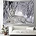 Produktbild JXSTORE Mauer Tapisserie,Tiger,Home Decoration für Wohnzimmer,Wandkunst Dekoration,Hintergrundtuch,Tischdecke,Strandtuch 150 * 130CM A1