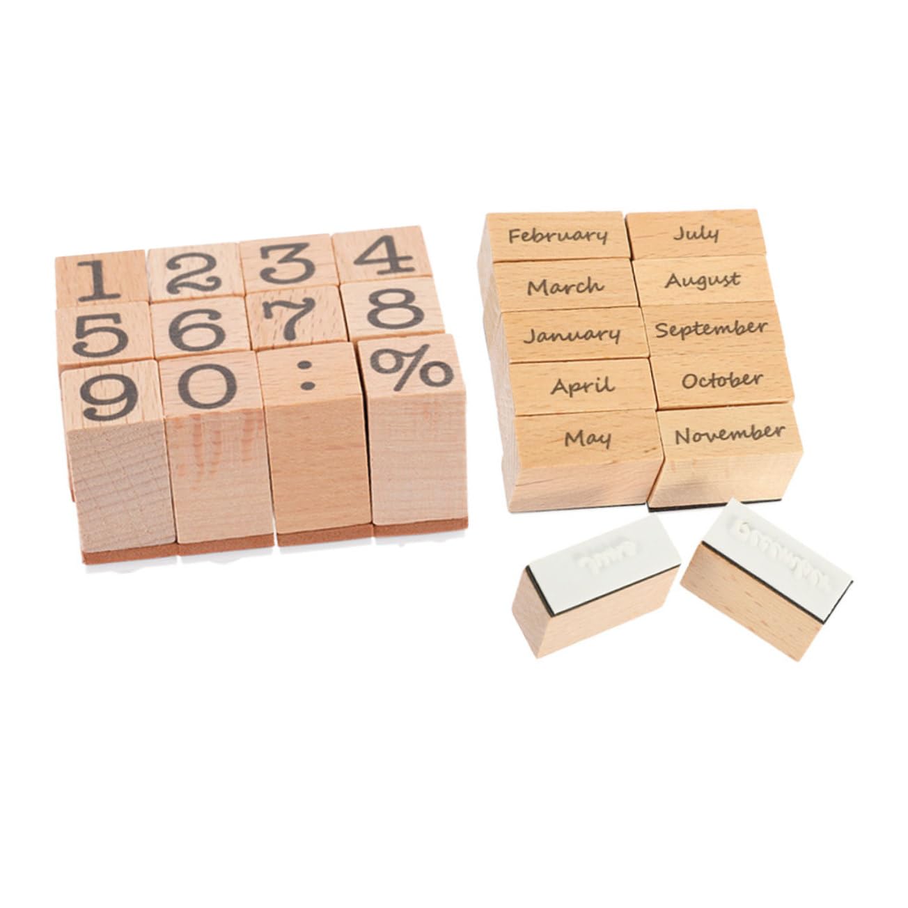 OSALADI 10 Set Sigillo digitale in legno data timbro pianificatore TIMBRI DEL DIART francobolli di scrapbooking timbro d'epoca francobolli fai da te del diario timbro numerico Di legno