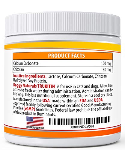 Trukitin Chitosin Based Mostly Phosphate Binder for Cats  Canines  All Pure Human Grade Elements for Renal Help Complement with Calcium Carbonate Oral Powder made in Usa  Cucciolini Doodles Trukitin chitosin based mostly phosphate binder for cats  canines  all pure human grade elements for renal help complement with calcium carbonate oral powder made in u S A   cucciolini doodles