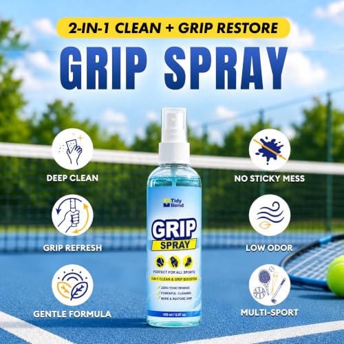2-in-1 Grip Spray & Cleaner, Golf Grip Cleaner and Restorer for Clubs, Basketball Shoe Grip Spray, Football Glove Grip Spray, Restores Shoe & Glove Traction, Removes Dirt, Sweat & Oil - Image 2