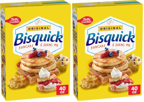 Image of Betty Crocker Bisquick Pancake and Baking Mix,Original,Makes About 60 Pancakes,40 oz,(Pack of 2)