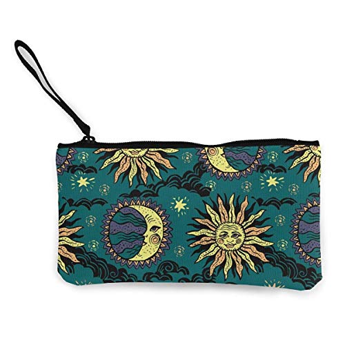 Preisvergleich Produktbild Trippy Sun and Moon Kosmetiktasche Polyester Kleingeldbeutel mit Reißverschluss Reise Kulturtasche
