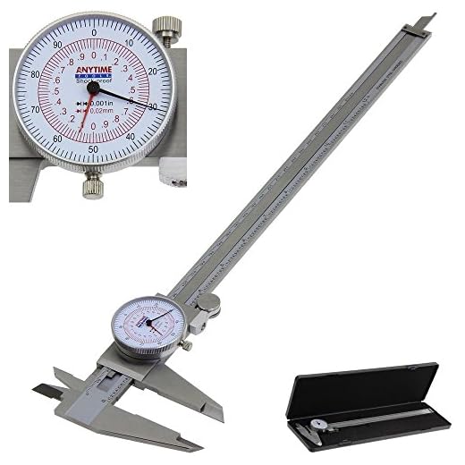 Anytime Tools Dial Caliper 12" / 300mm Metric/INCH SAE Standard MM Dual Hand Reading Scale