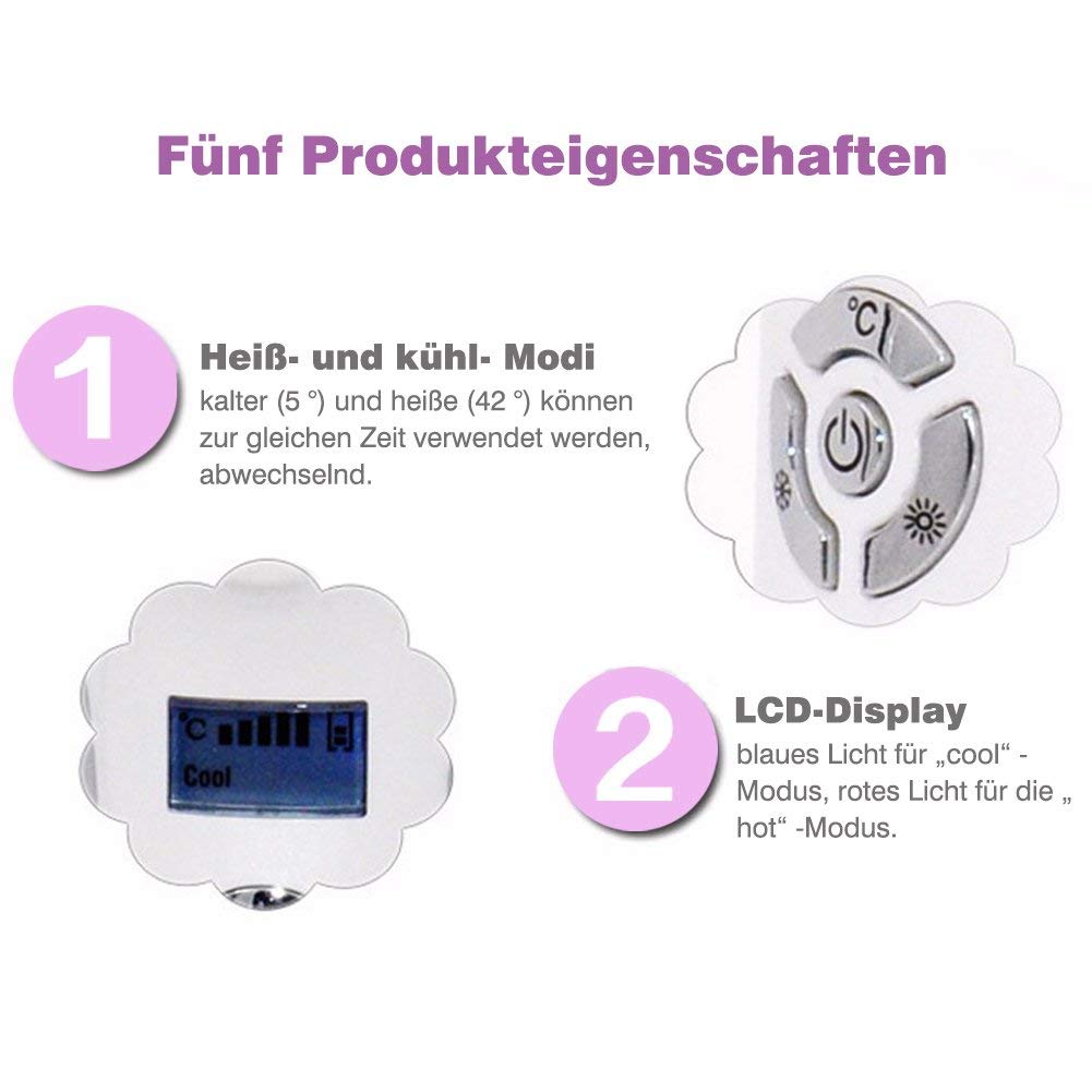 Masaje Facial y de Ojos Eléctrico Antienvejecimiento USB Recargable Caliente y Frío Máquina de Martillo Vibración Belleza