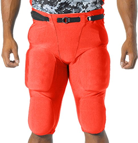 A4 Men's Flyless Football Pant, Scarlet Red, XX-Large