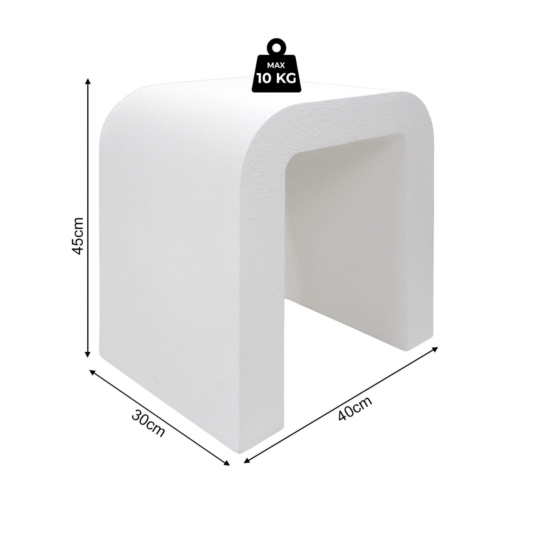 Rebecca Mobili Mesa de Centro, Mesa Decorativa para Salón, Blanca en MDF, Diseño Moderno – Medidas AxANxFON: 45 x 40 x 30 cm – Art. RE7274
