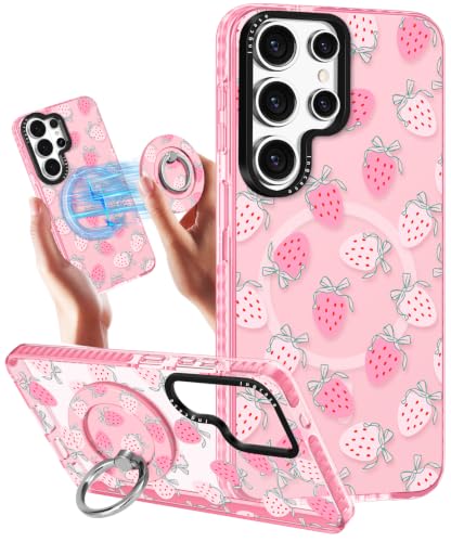 Coque Samsung S25 Ultra mignonne motif fraise, le cadeau idéal pour fille
