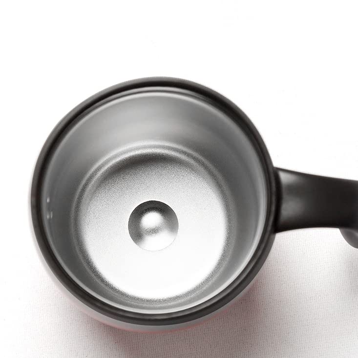 304 Stainless Steel Double Layer Vacuum Insulation Cup Japanese Style With Handle Coffee Marker Water Glass, Red with cover