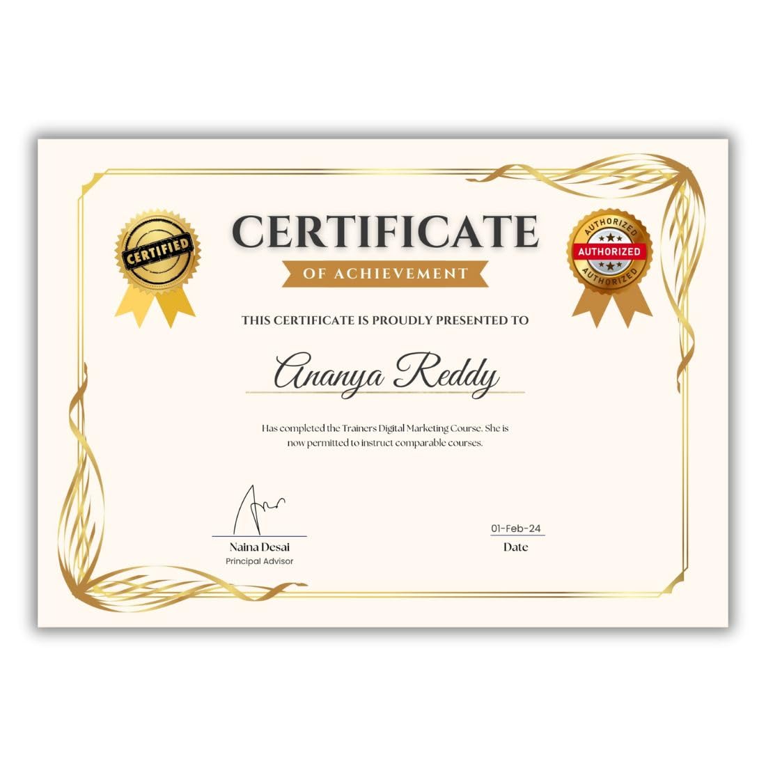 AanyaCentric Pack of 20, A4 Size 8.3 x 11.7 Inch Self Fill-in Certificate of Appreciation Pre-Printed on Glossy Photo Paper For Recognition Achievement Completion Award for Student Trainee Employee-picture-10