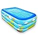 Brodzik dla dzieci, prostokątny basen dla dzieci, niemowląt, małych dzieci, rodziny, gruby, odporny na zużycie, do ogrodu, na zewnątrz, mały, 130 x 90 x 45 cm