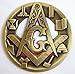 Freemasons Antique Style Medallion Auto Car Heavy Rear Emblem with Freemasonry Symbols Master Mason Pride Equinox Masonic Regalia