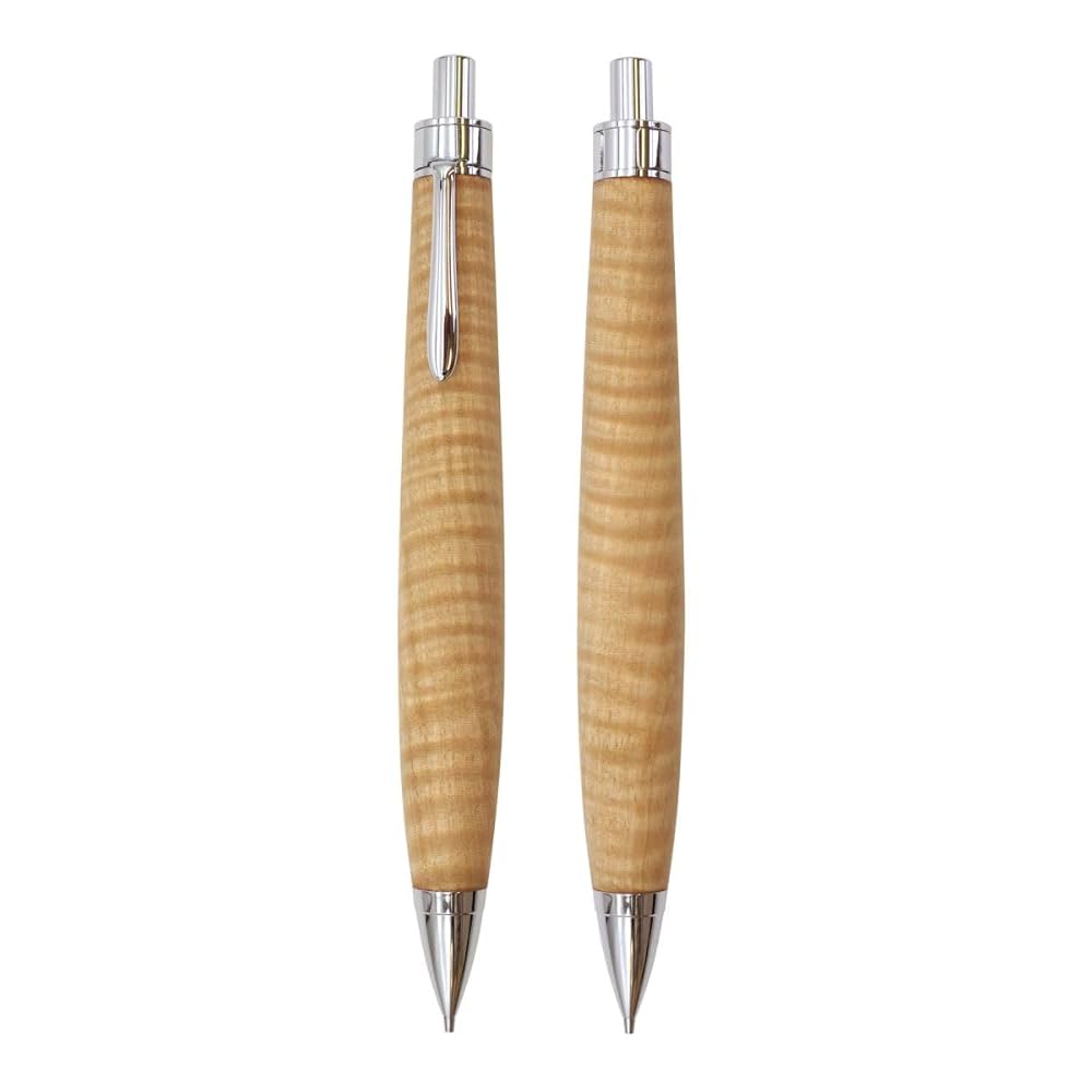 Amazon.co.jp: 木軸 シャープペンシル 0.5mm【栃上縮み杢】木軸