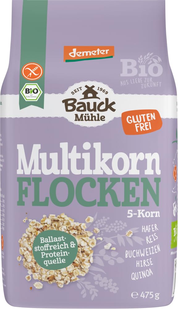Multikorn Flocken 5-Korn Demeter glutenfrei 18 x 475 g