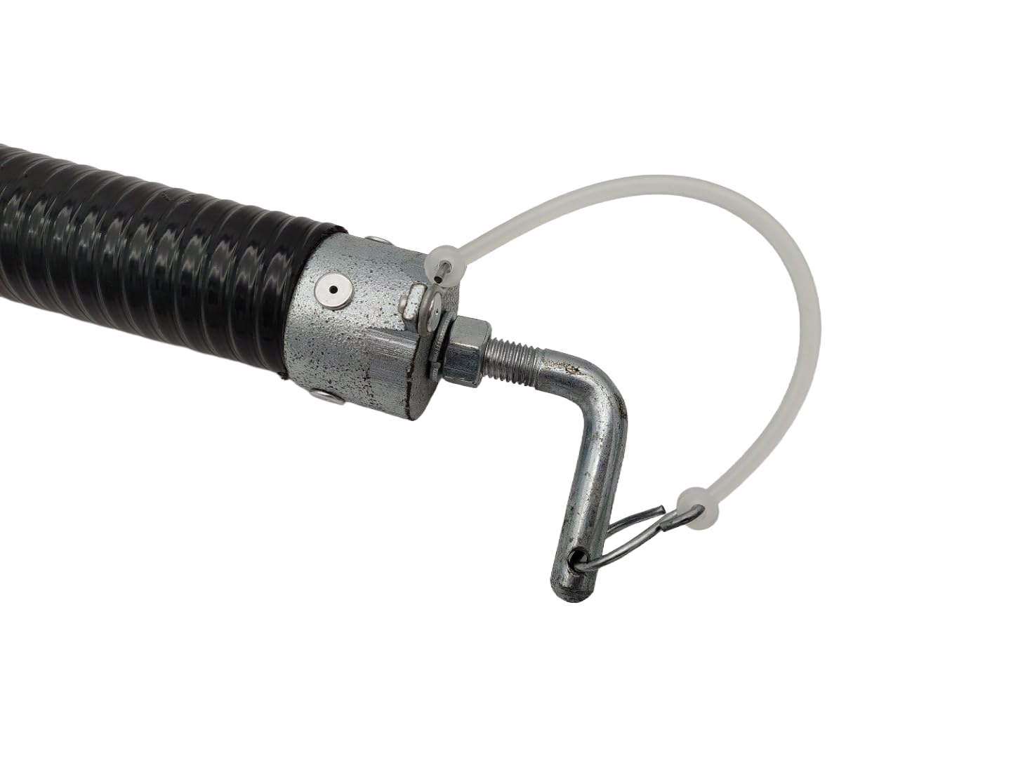 HGW Bruststange für Pferdeanhänger 78–84 cm verstellbar Ø14 mm – Endstück mit Zapfen & Sicherungskettchen + Endstück mit Haken – robuster PVC Bruststangenschlauch – 3,3 kg