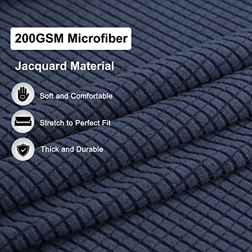 PiccoCasa Stretch Sofa Slipcover, 1-Piece Couch Seat Cover for Sofa Living Room, Spandex Jacquard Checks Sofa Covers - Image 3