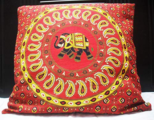 Housse de coussin mandala multicolore boho pour salon et extérieur - 5