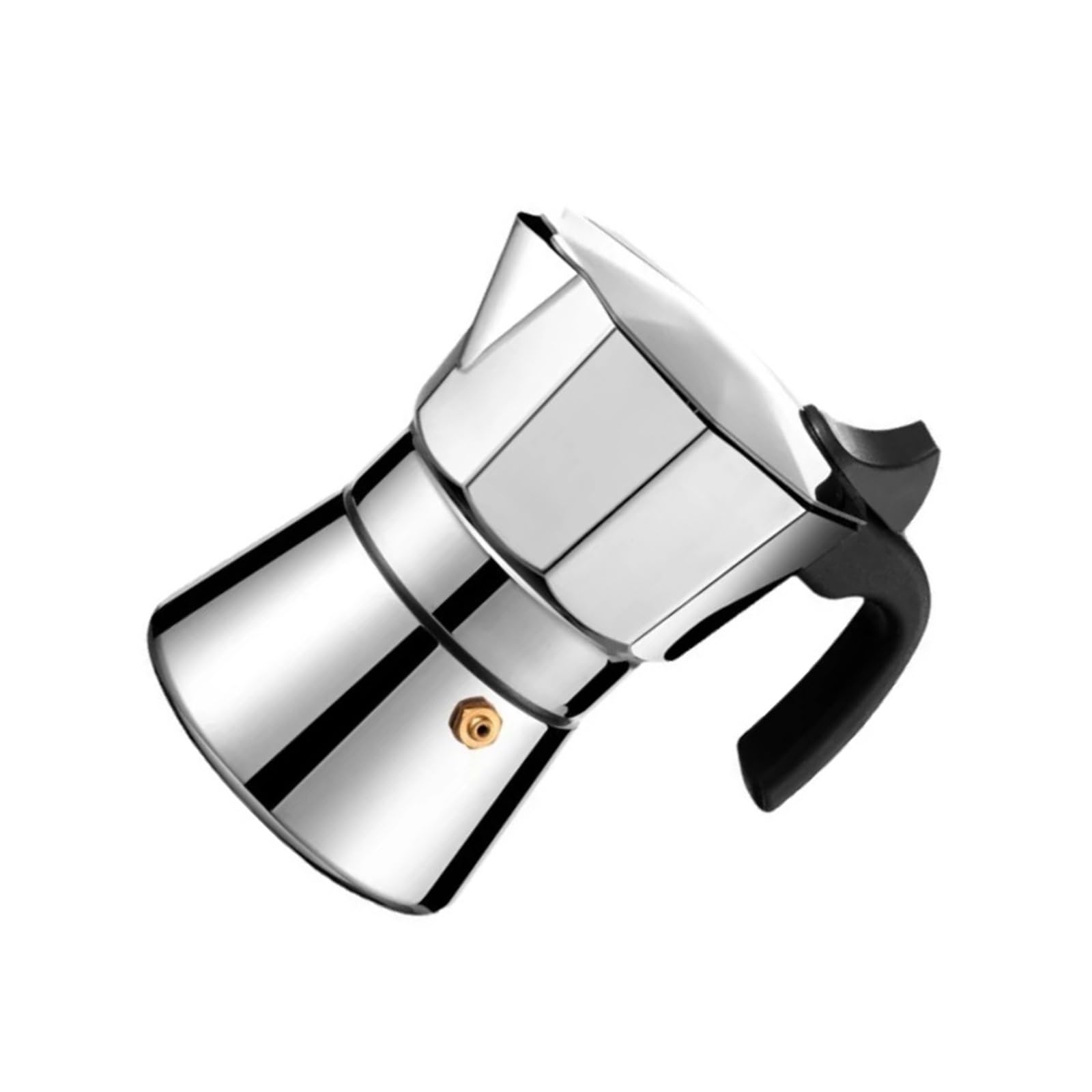Genérico Cafetera octogonal de acero inoxidable 150ML, Moka italiana, cafetera Espresso casera, accesorios elaboración manual