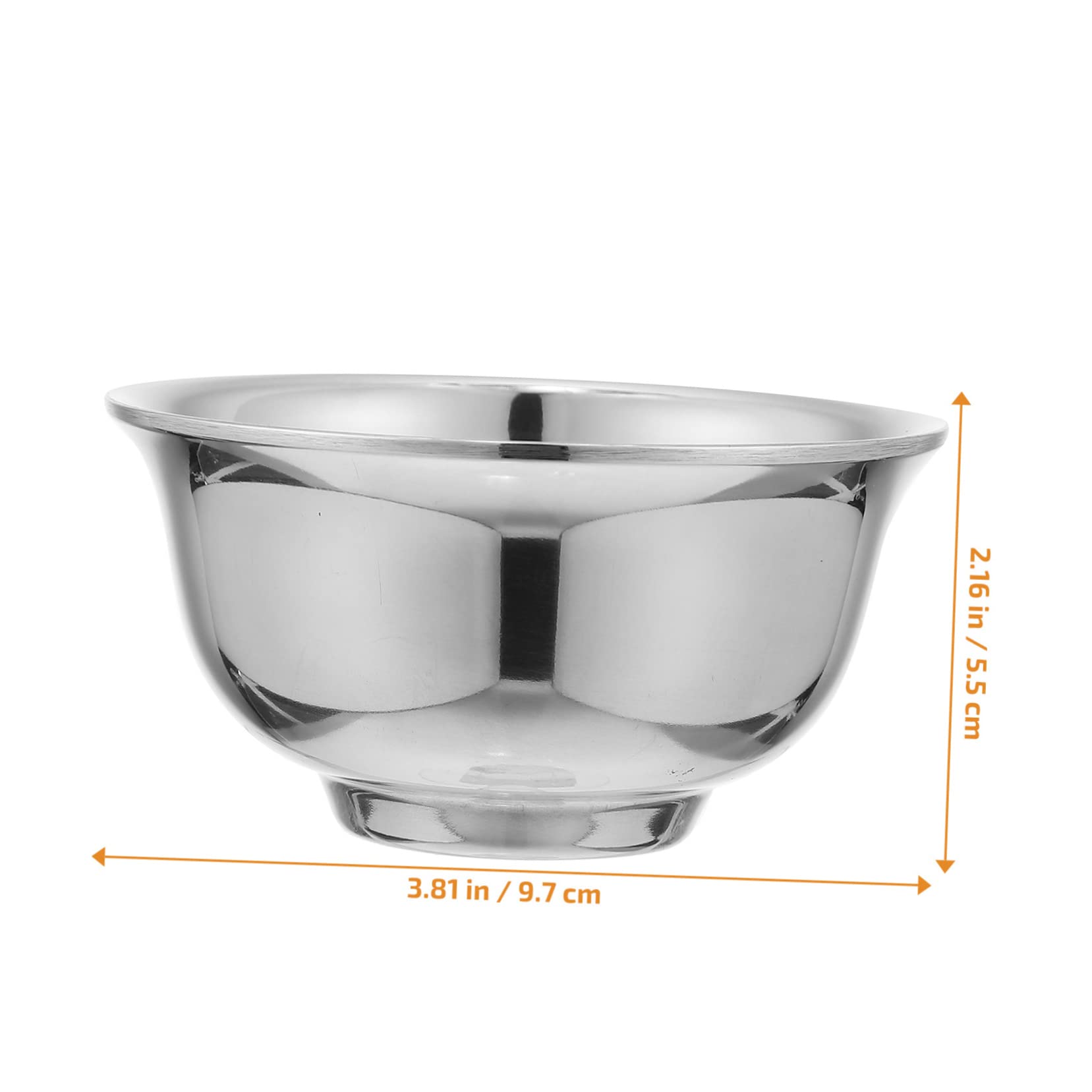 IWOWHERO Men's Grooming Shaving Bowl Stainless Steel Shaving Cream Cup Easy to Clean for Wet Shave