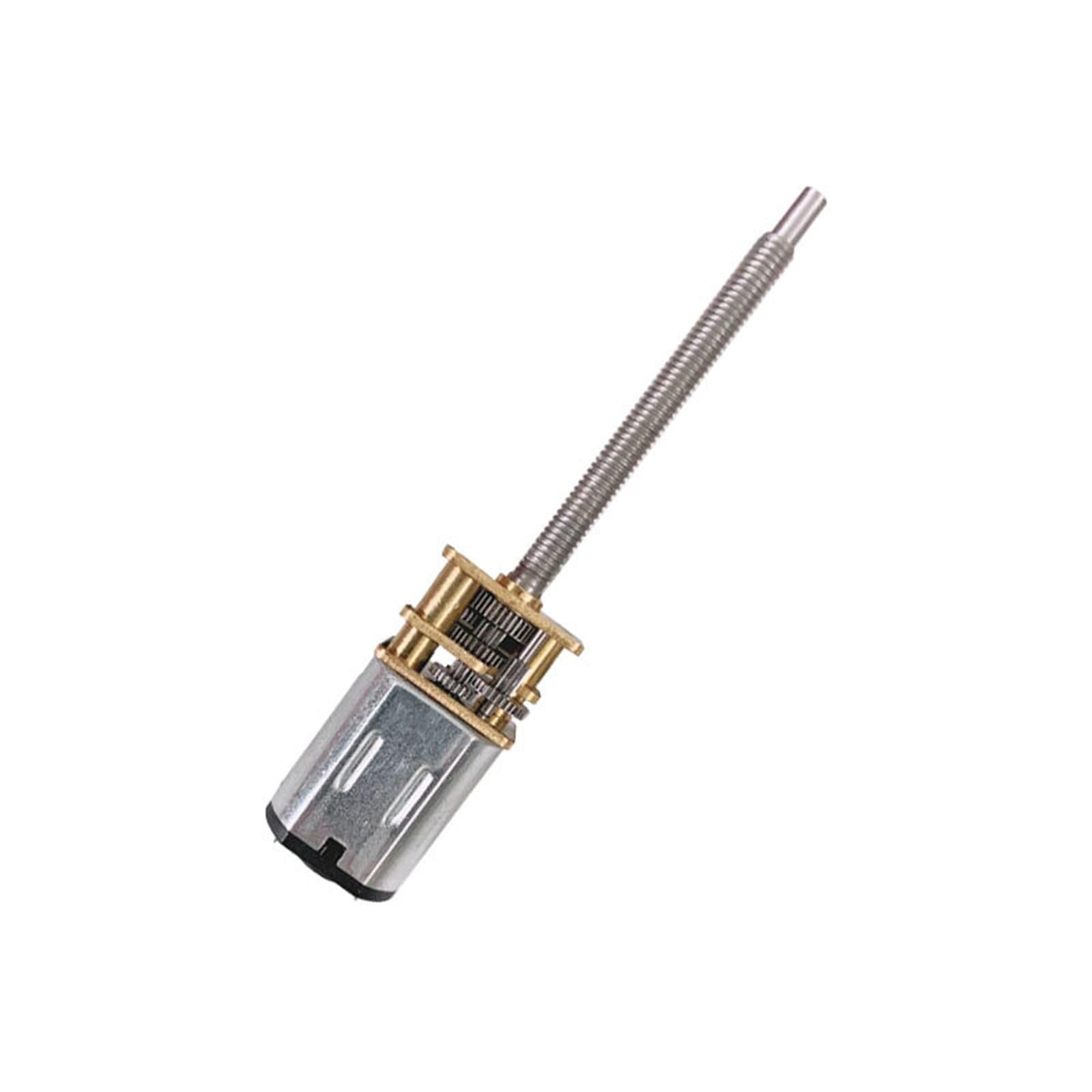 GA12-N20-M3*34 Mikro-Untersetzungsgetriebemotor DC 3V 6V 12V Verlängerungsgewindewellen-Schraubenmotor mit Metallzahnrad(70,3V)