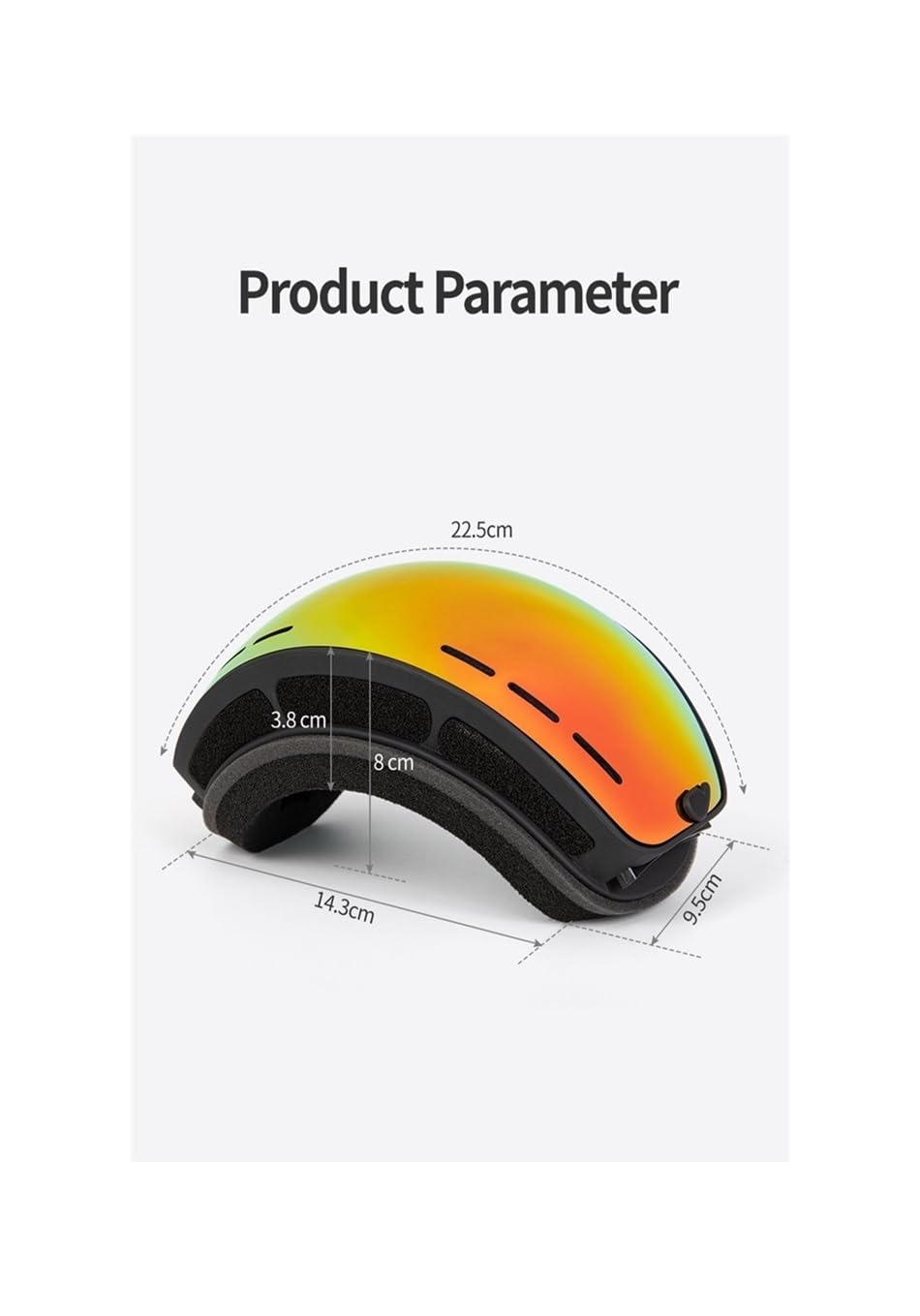 VCLUST Occhiali Moto Per Lo Sci Protezione UV400 Sci Occhiali Da Neve Occhiali Da Sci Uomo Donna Occhiali Da Snowboard Occhiali Maschera Da Sci Antiappannamento (Color : 13)