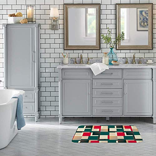 Tapis de bain antidérapant en microfibre absorbant et lavable en machine