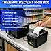 Milestone P80E POS Receipt Printer, 80mm USB Thermal Receipt Printer with Auto Cutter & Audio-Visual Alerts, Restaurant Kitchen Retail Printers with USB Ethernet Cash Drawer Support Windows Mac