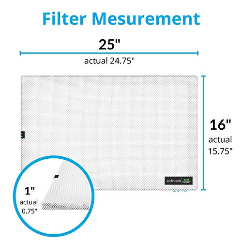 Airthreds 16X25X1 Air Filter For Ac Hvac Furnace, Machine Washable & Dryer Friendly Mrev 8 Plus Reusable Air Filters thumb #2