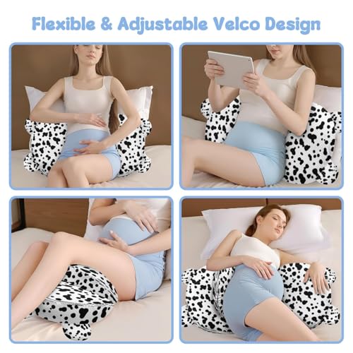Image of Pregnancy Pillow for Sleeping,Maternity Pillow with Cooling,Maternity Support for Back and Hip Relief,Soft and Comfortable Wedge Pregnancy Pillows Side Sleeping Support for Belly with Removable Cover