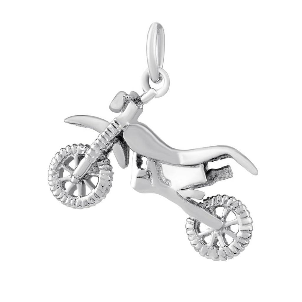 SILVEGO - Pendentif Homme - Argent 925/1000 - Moto Cross