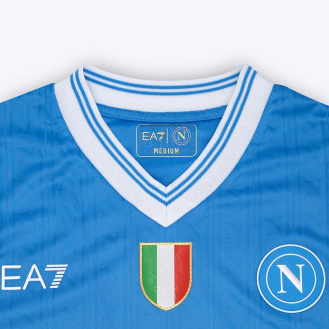 SSC Napoli Unisex Maglia Gara Home Ea7 T-Shirt (3er Pack)