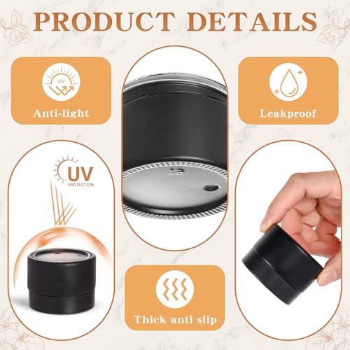 ZBCCEOB Glass Jars with Lids -Small Empty Cosmetic Containers for Making Candles andLotions, Creams, Balmss and DIY Crafts （24 Pack, 1oz/2oz/4oz) (Black Frosted, 1oz) by ZBCCEOB - Image 3