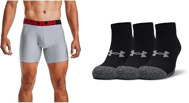 Under Armour Men's Tech 6in 2 Pack Quick-drying sports underwear, 2 pack comfortable men's underwear with tight fit (pack of 1)