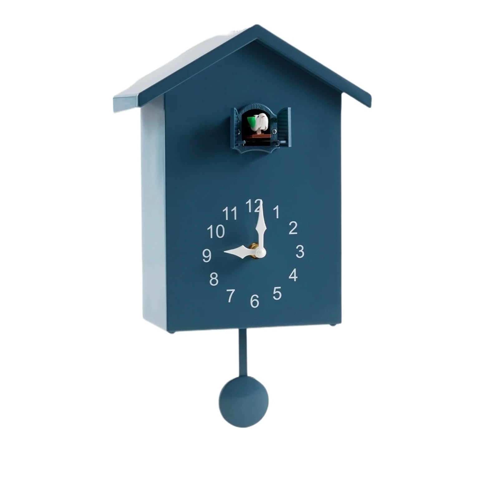 GOXQIT 1 Pcs Cuckoo Quartz Wall Clock Living Room Hanging Watch Horologe Clocks Timer Office Home Decoration For Living Room(Blue)