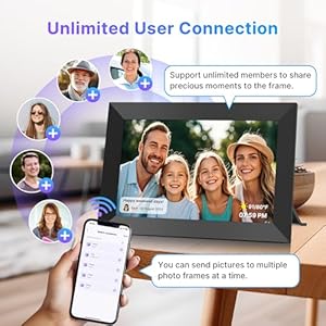 MaxAngel Digital Picture Frame 32GB Storage 10.1 Inch WiFi Electronic Photo Frame SD Card Slot IPS Touch Screen HD Display Auto-Rotate Slideshow Share Videos Photos Send Wishes via Uhale Remotely MaxAngel Digital Picture Frame 32GB Storage 101 Inch WiFi Electronic Photo Frame SD Card Slot IPS Touch Screen HD Display Auto Rotate Slideshow Share Videos Photos Send Wishes via Uhale Remotely
