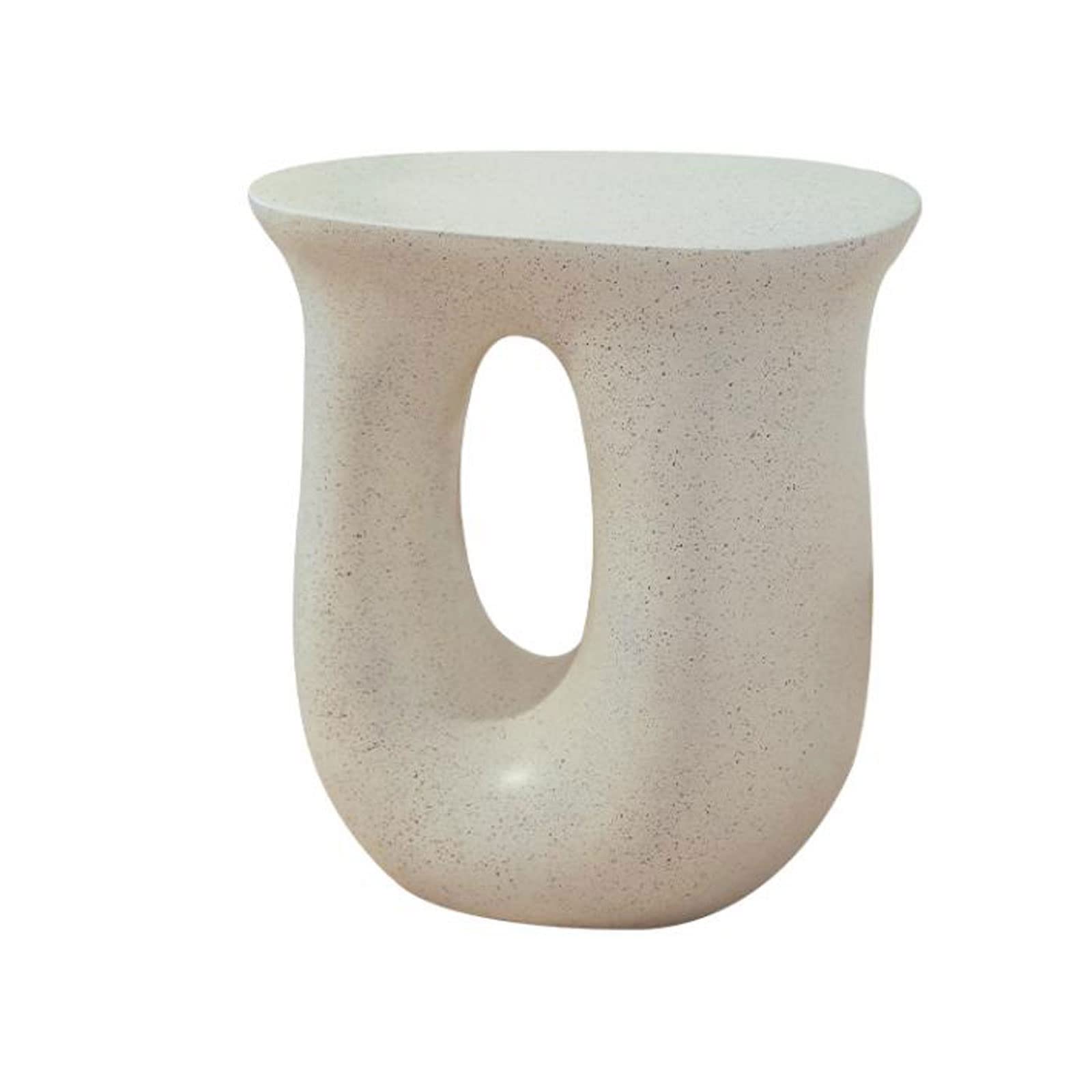Table basse pour chambre à coucher ronde blanche et meuble d'appoint